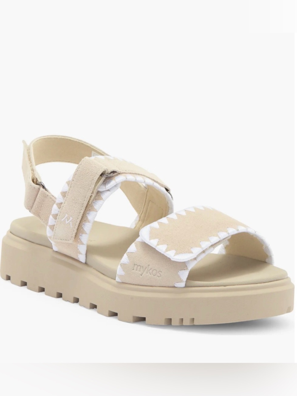 NWT: Mykos Ciara Sandal In Color Sand